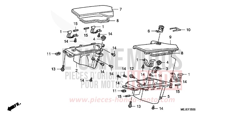 WINDLAUFTASHE von CB1300 Super Bold'or ABS PEARL FADELESS WHITE (NH341KF) von 2007